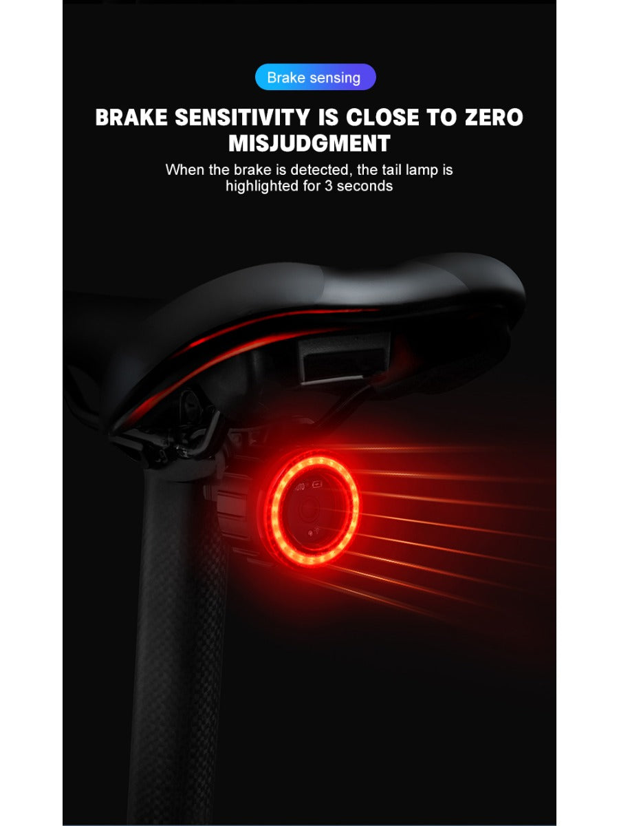 X-TIGER Bike Rear Light Smart Brake Sensing Light Bicycle Tail Light IPX6 Waterproof LED Charging Taillight