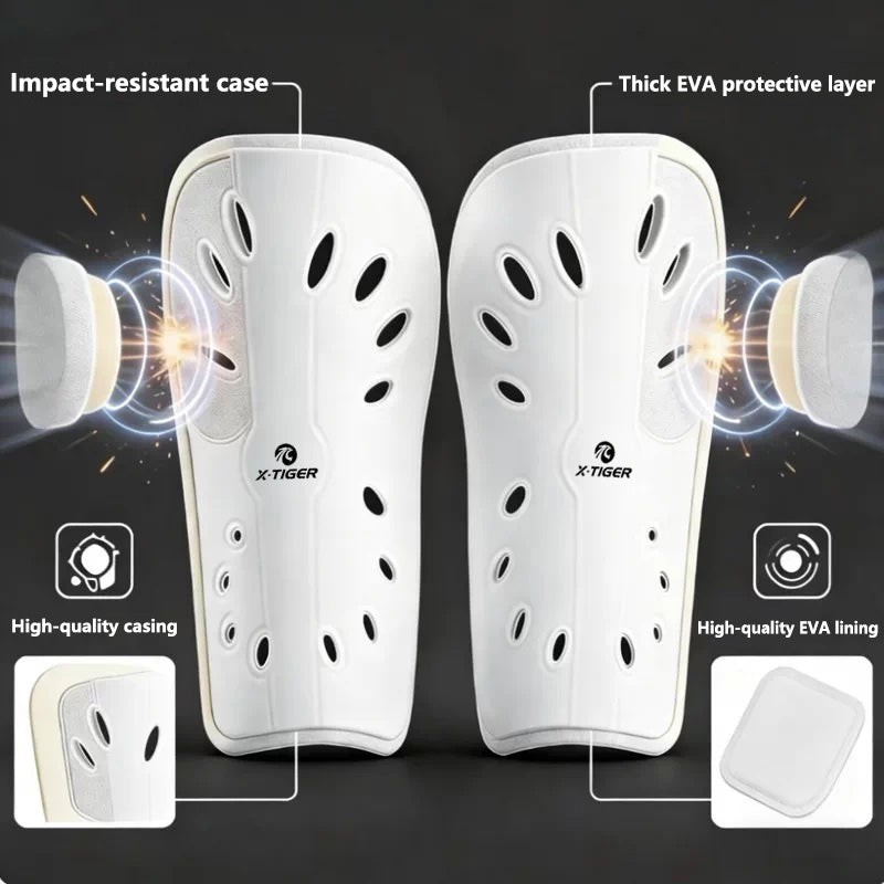 X-TIGER Shin Guards for Athletic Use with Thick EVA Protective Layer