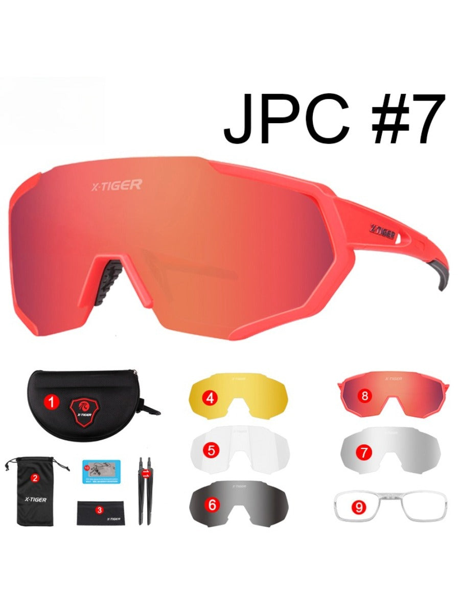 X-TIGER Polarised Eyewear Sport Photochromic Sunglasses Cycling Eyewear Mountain Bike Road Cycling Goggles 3/5 Lens