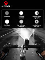 X-TIGER Bicycle Lights IPX5 Waterproof Aluminum Alloy 1000LM Bicycle Front Light Compact Portable Flashlight