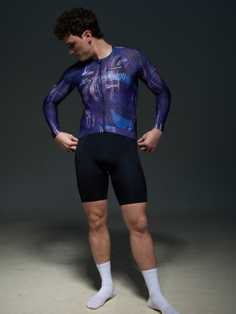 X-TIGER 2026 Men’s Performance Long Sleeve Cycling Jerseys -3