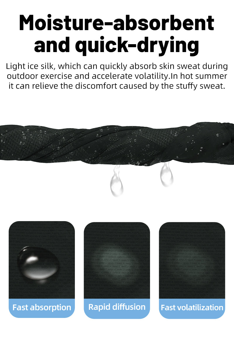 X-TIGER Sports lce Silk Mask Outdoor Cycling Bandana Summer Breathable Quick Dry UV Protective Headgear Running Scarf Men Women