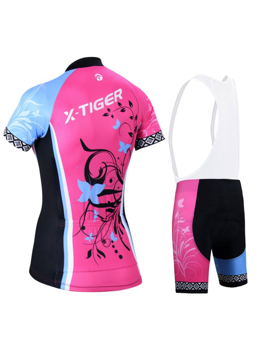 X-TIGER Classic Women’s Short Sleeve Cycling Jersey & Bib Shorts Set
