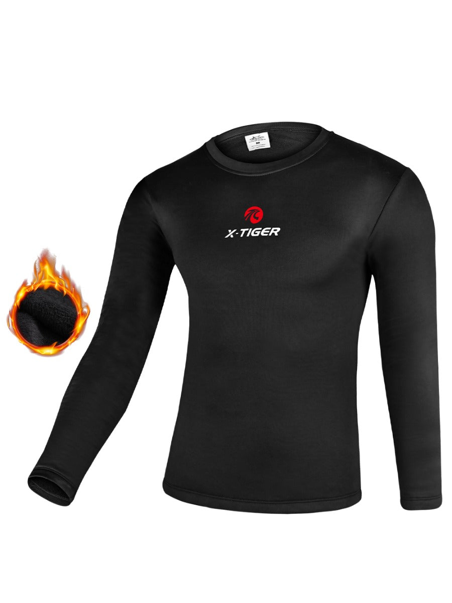 X-TIGER Long Sleeve Fleece Bike Underwear Winter Cycling Base Layer