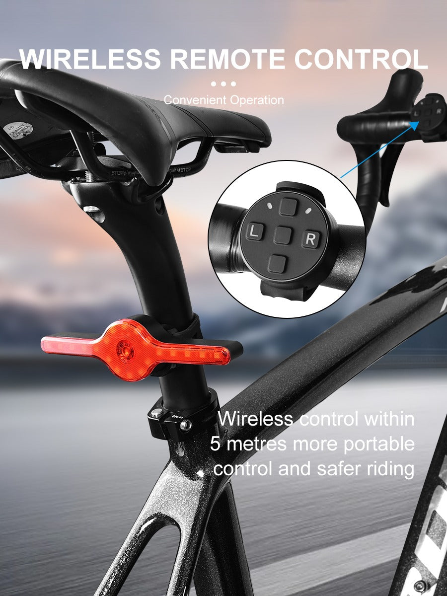 Bicycle Tail Light Multi-mode Alarm Intelligent Tail Light Rechargeable Remote Tail Light Cycling Warning Lights Night Lights