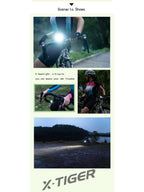 X-TIGER Bicycle Light IP66 Rainproof Bike Flashlight Type-C Rechargeable MTB Road Bike Front Lamp