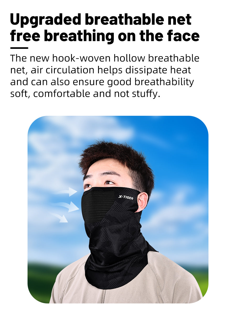 X-TIGER Sports lce Silk Mask Outdoor Cycling Bandana Summer Breathable Quick Dry UV Protective Headgear Running Scarf Men Women