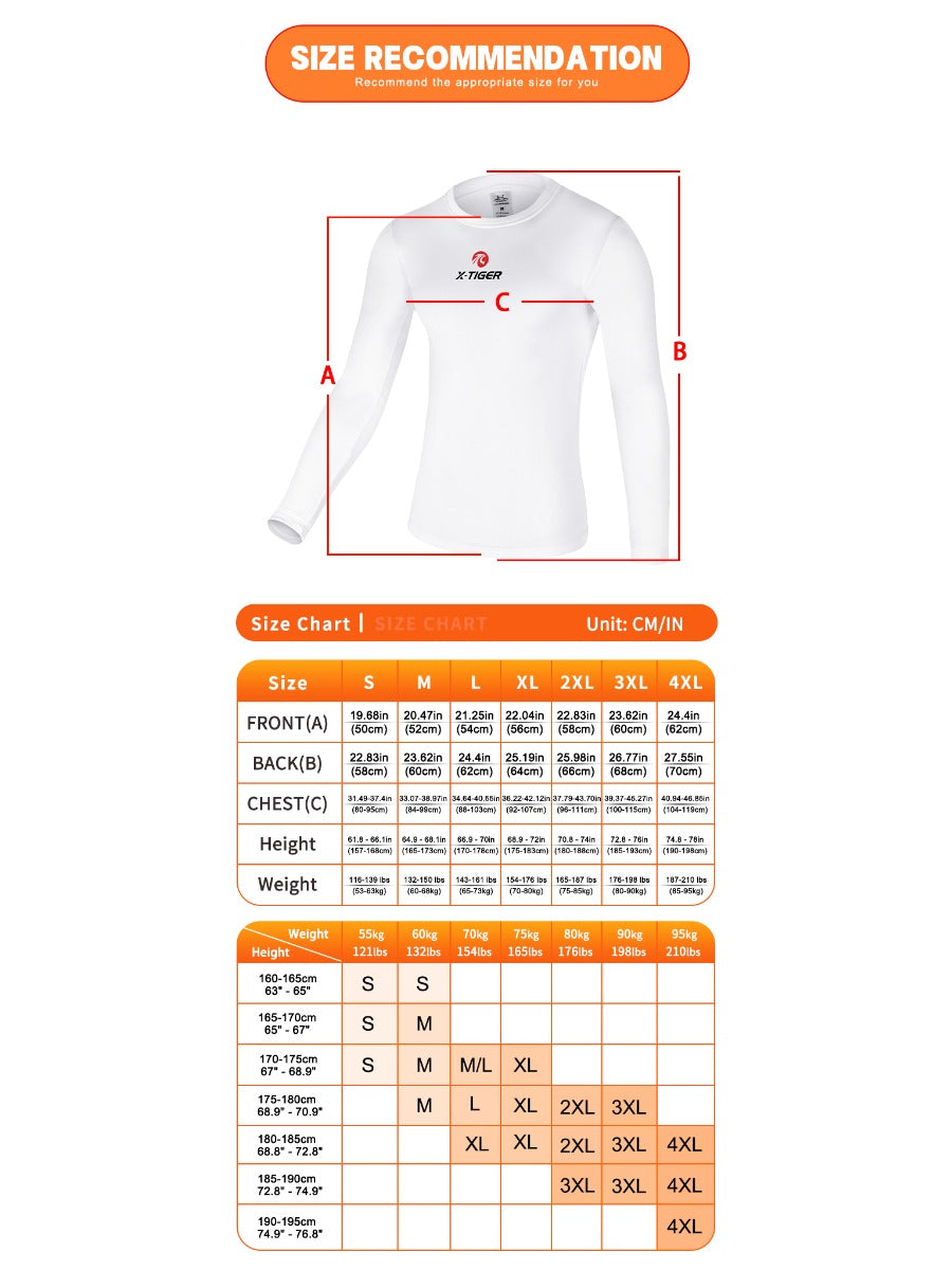 X-TIGER Long Sleeve Fleece Bike Underwear Winter Cycling Base Layer