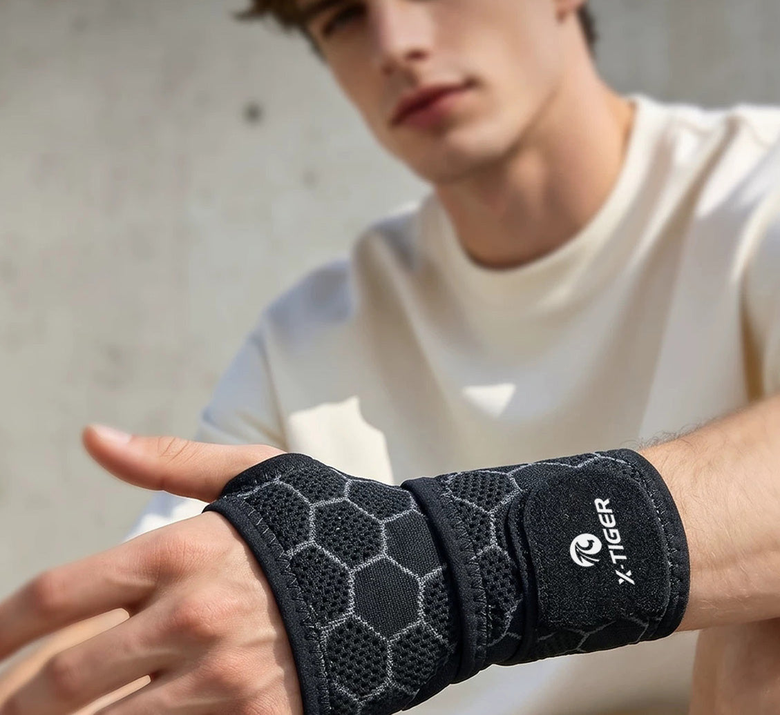 X-TIGER Wrist Guards for Athletic Use with Breathable Honeycomb Padding