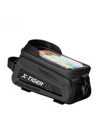 X-TIGER Bicycle Top Tube Bag Bike Phone Front Frame Bag TPU Screen Waterproof Bag for Cell Phone Under 6.7" iPhone 13,14,15 Pro