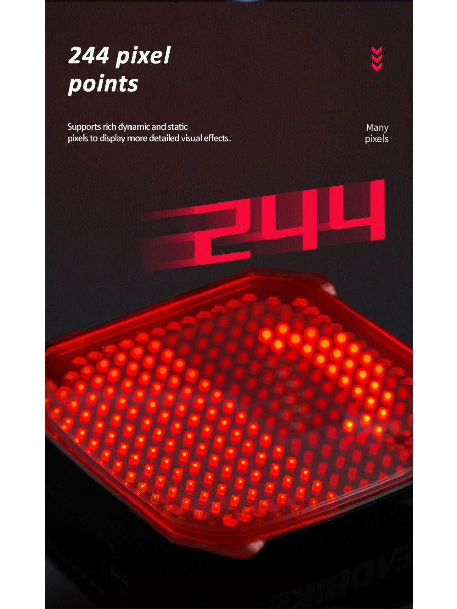 X-TIGER Cycling Tail Light IP66 Waterproof MTB Road Bicycle Light Smart Brake Sensor APP Build Mode Smart Expression Taillight