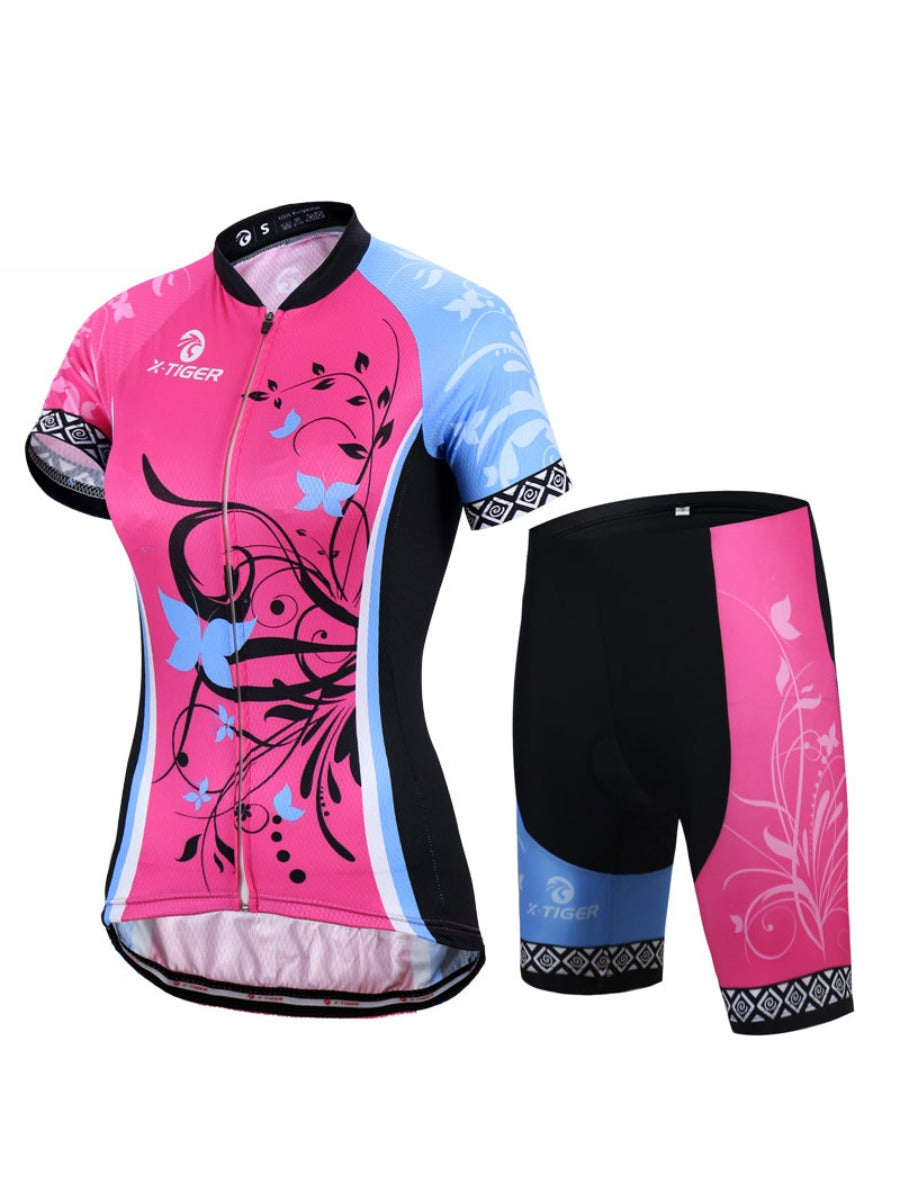 X-TIGER Classic Women’s Short Sleeve Cycling Jersey & Shorts Set