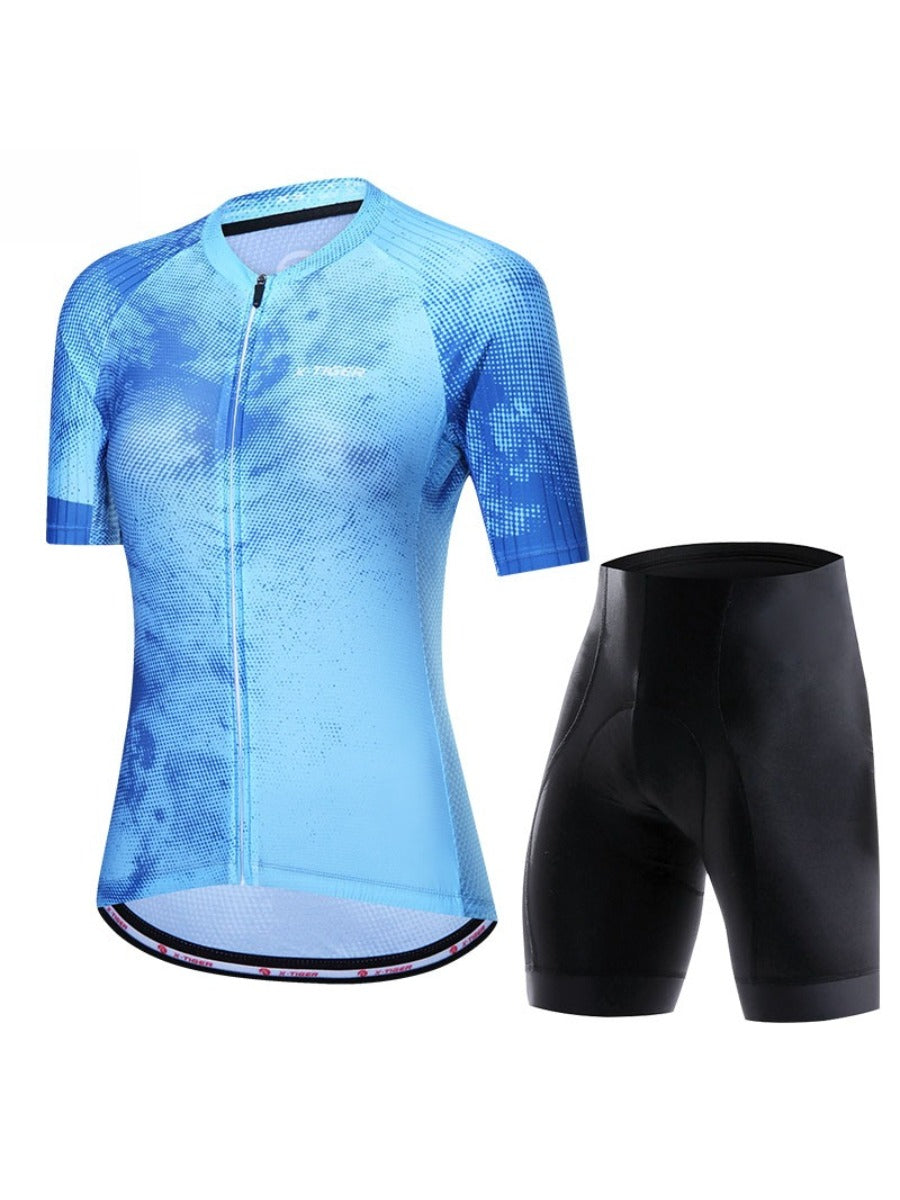 X-TIGER Women’s Short Sleeve Lycra Cycling Jersey Set