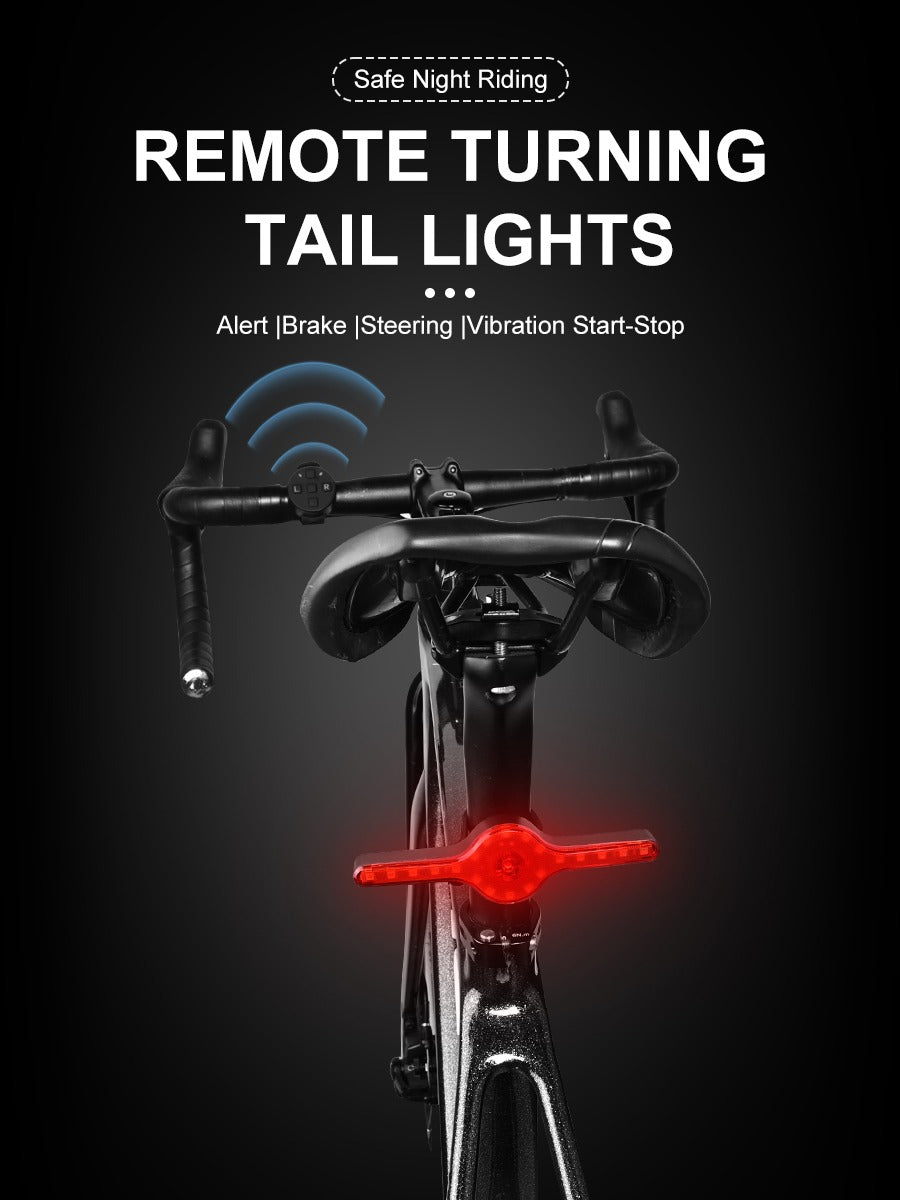 Bicycle Tail Light Multi-mode Alarm Intelligent Tail Light Rechargeable Remote Tail Light Cycling Warning Lights Night Lights