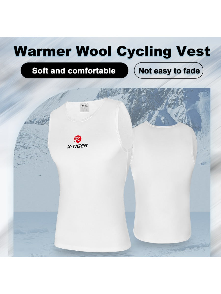X-TIGER Sleeveless Fleece Bike Underwear Winter Cycling Base Layer