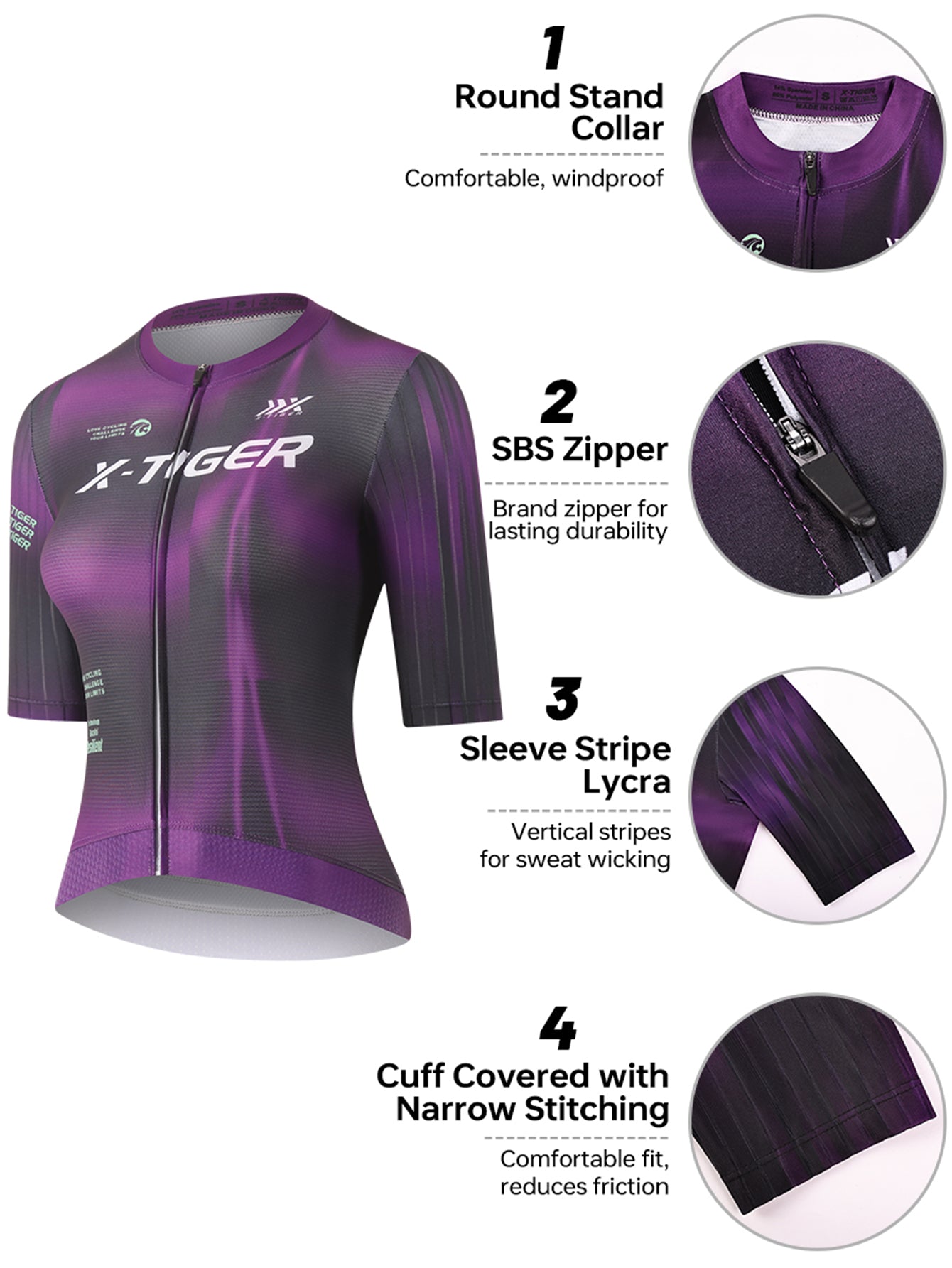 X-TIGER Women’s Advanced Pro Classic Short Sleeve Cycling Jersey