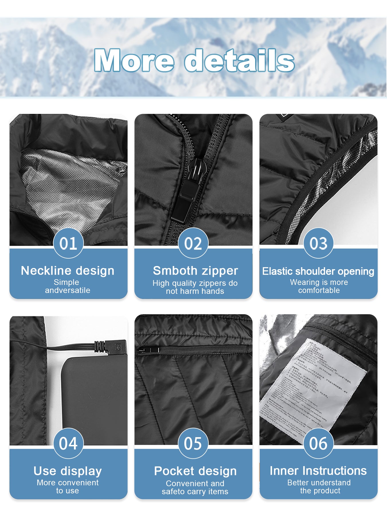 X-TIGER Men’s Smart Temperature-Control Heated Vest