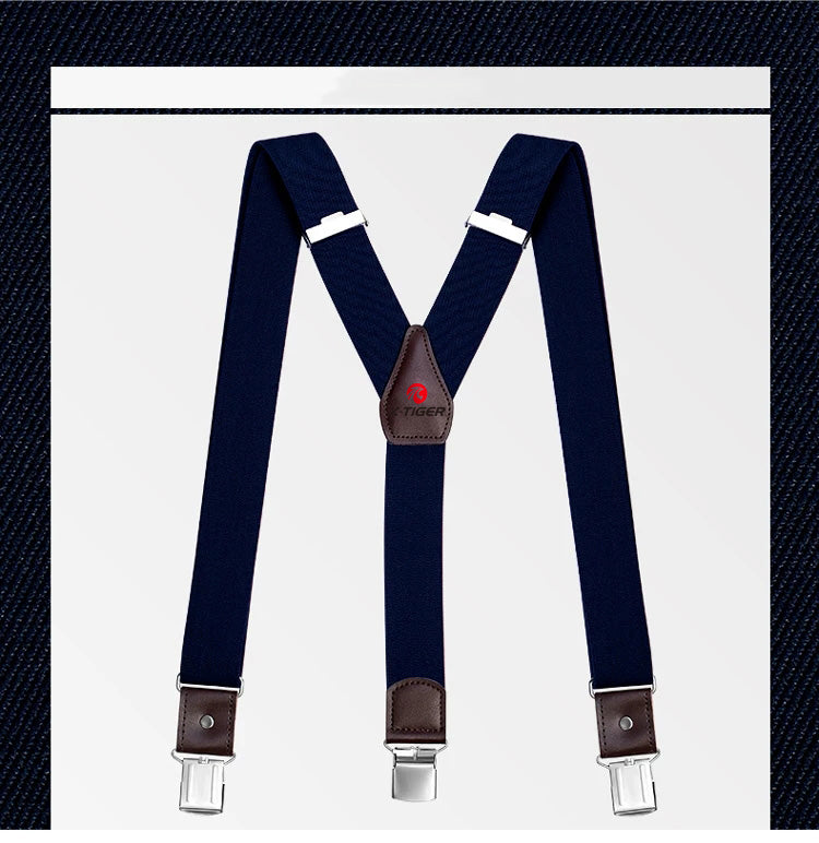 X-TIGER Adjustable Cycling Suspenders with Anti-Slip Strong Grip Clips