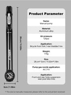 X-TIGER Multi-Functional Bike Inflator 120PSI Hand Pump with Gauge for AV/FV Valve & Sports Balls