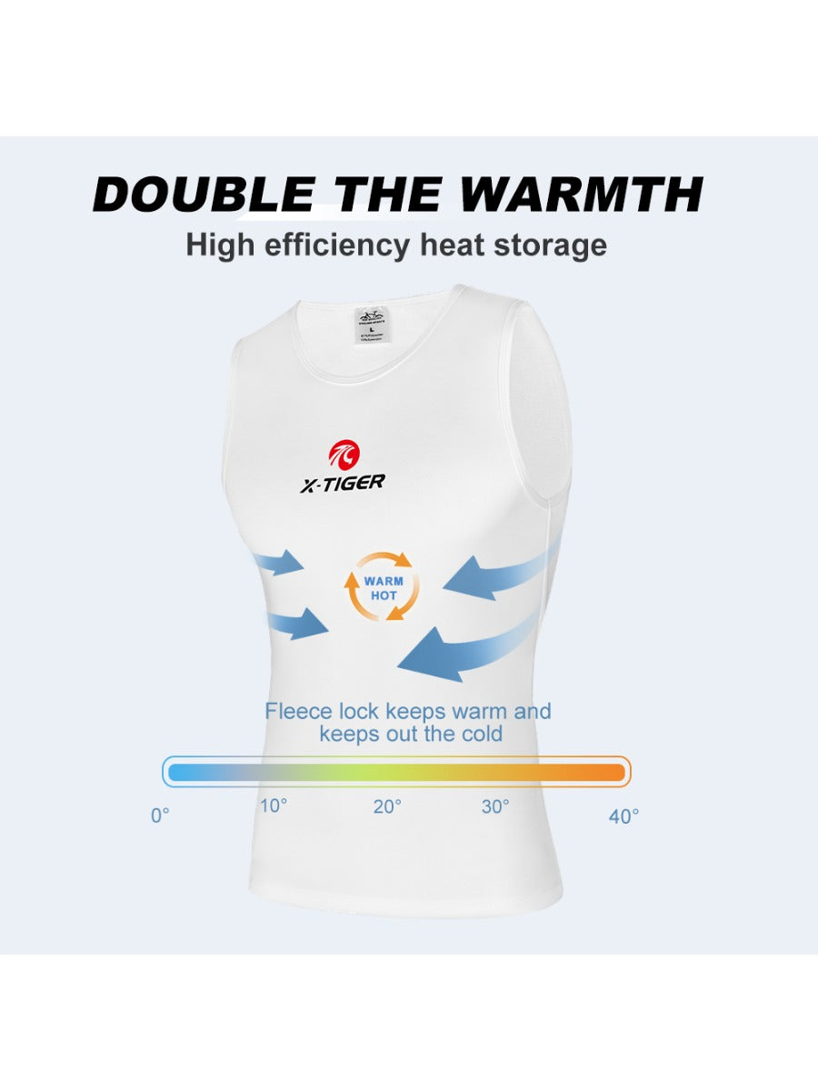 X-TIGER Sleeveless Fleece Bike Underwear Winter Cycling Base Layer