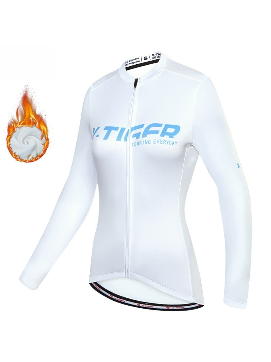 X-TIGER Men’s Pro classic Fleece Lycra Long Sleeve Cycling Jersey