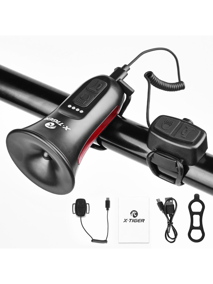 X-TIGER Waterproof Electronic Bike Horn High Decibel Warning Bell 6 Hours Battery