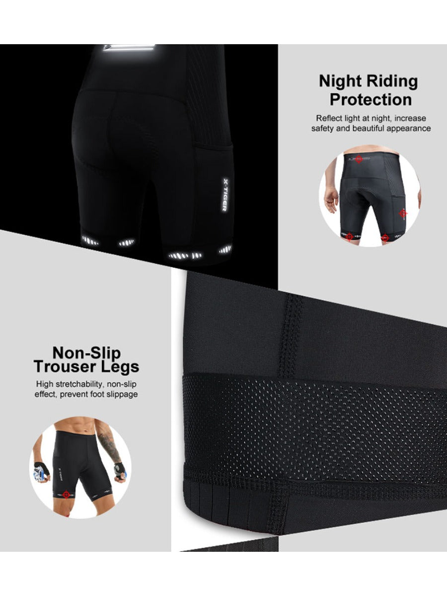 X-TIGER Men’s 3-Pocket Cycling Shorts