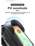 X-TIGER Bicycle Top Tube Bag Bike Phone Front Frame Bag TPU Screen Waterproof Bag for Cell Phone Under 6.7" iPhone 13,14,15 Pro
