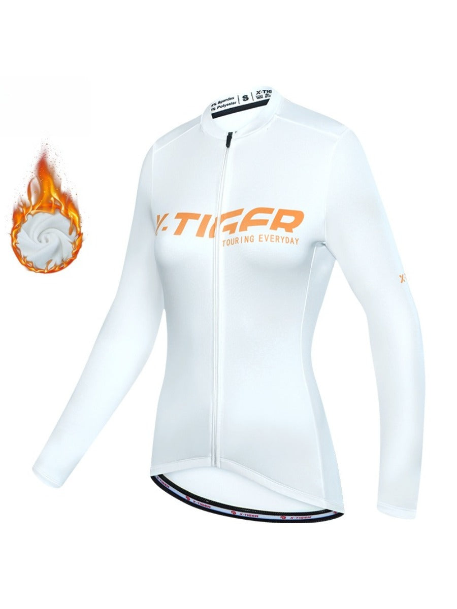 X-TIGER Men’s Pro classic Fleece Lycra Long Sleeve Cycling Jersey