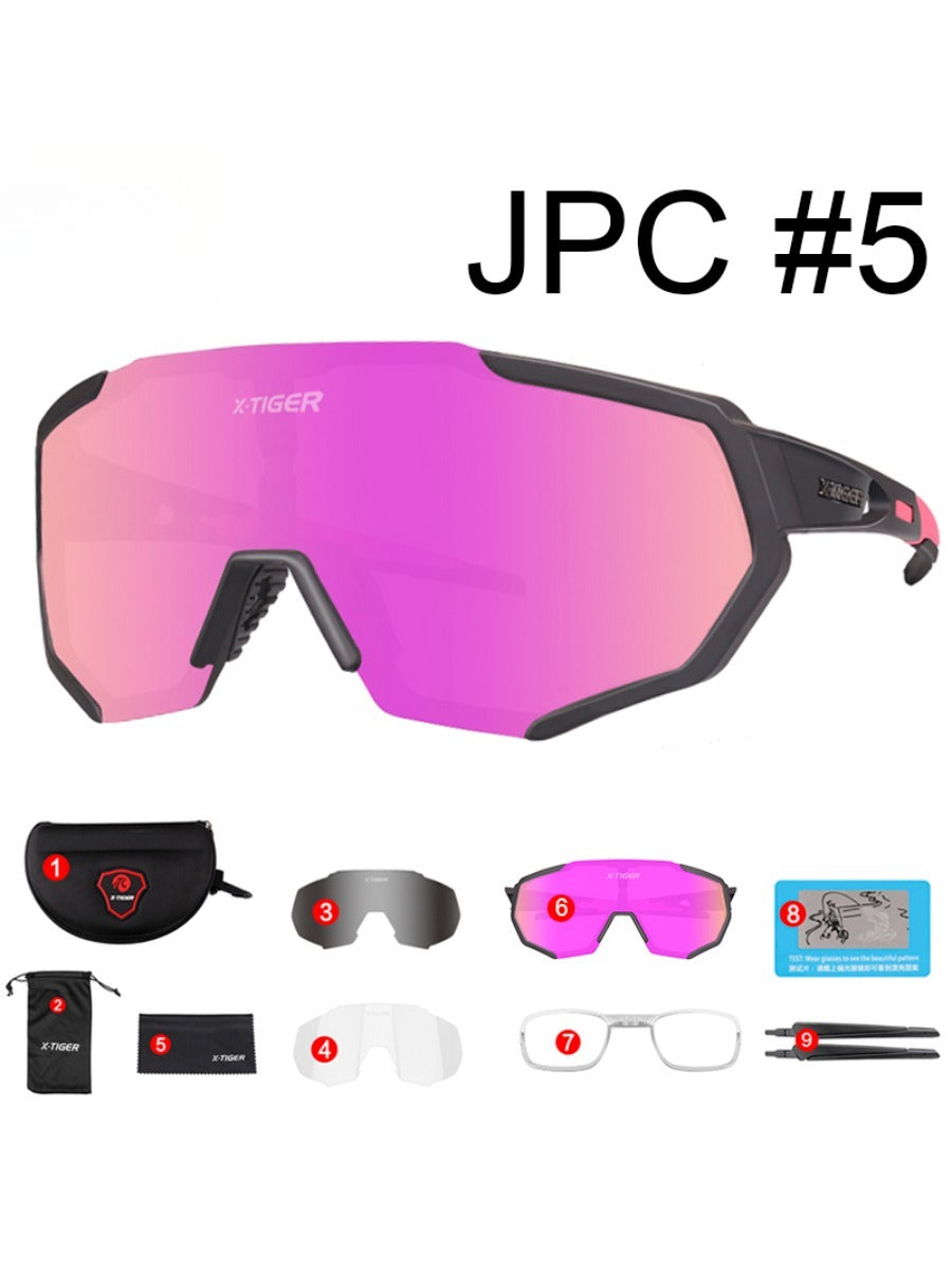 X-TIGER Summer Polarized Cycling Glasses Outdoor Sports MTB Bicycle Glasses Men Women UV400 Bike Sunglasses Eyewear Myopia Frame