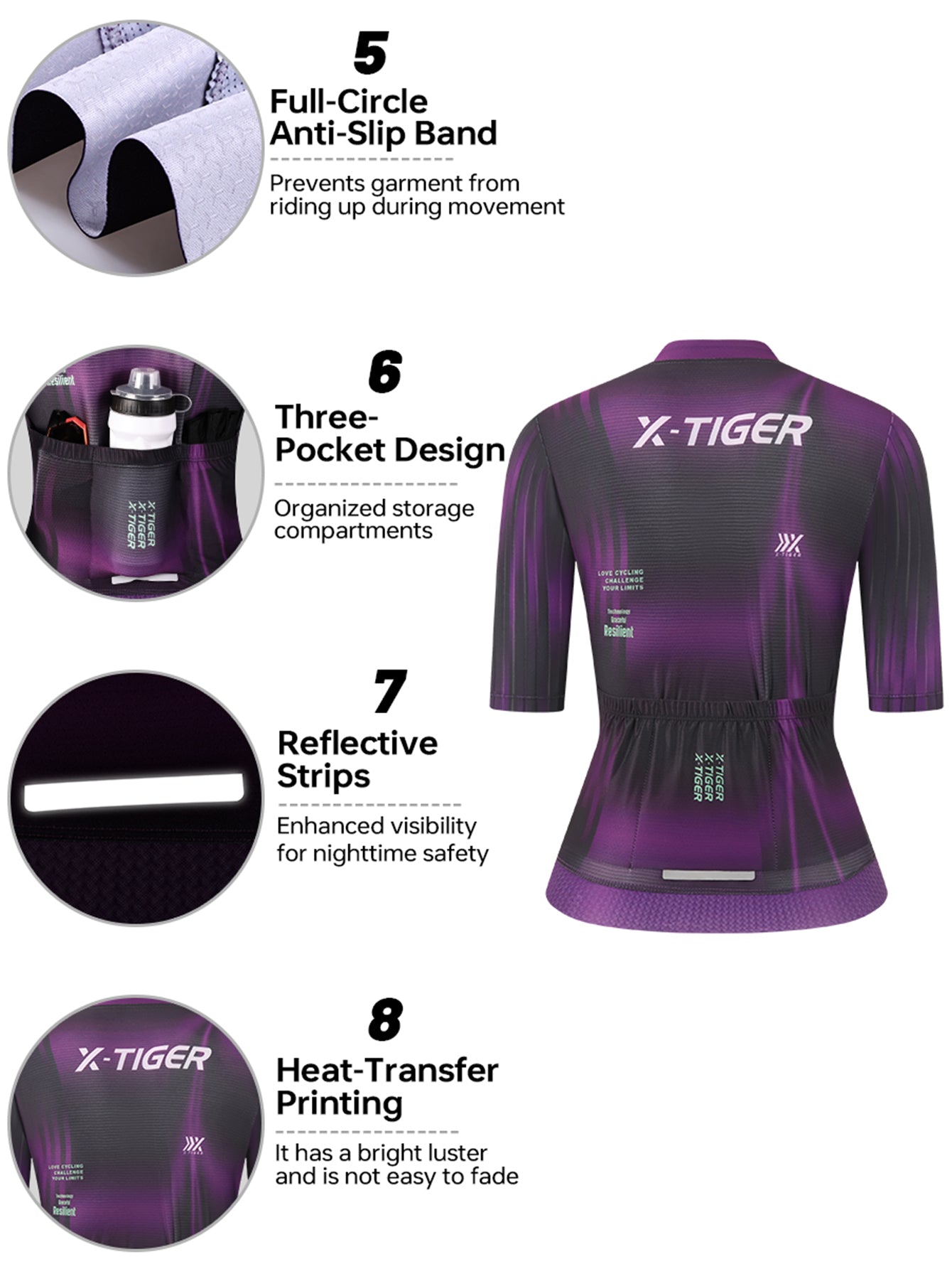 X-TIGER Women’s Advanced Pro Classic Short Sleeve Cycling Jersey