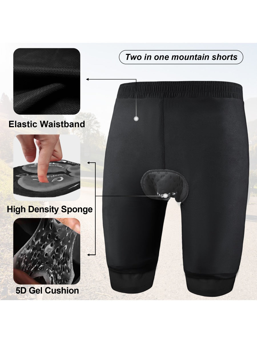 X-TIGER MTB Mountain Bike Shorts with Inner Liner, Quick Dry