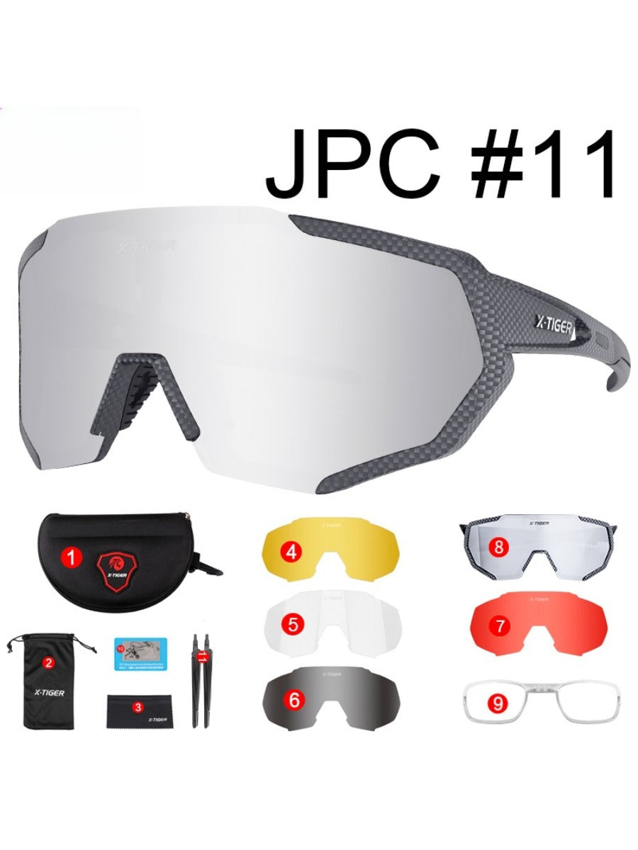 X-TIGER Polarised Eyewear Sport Photochromic Sunglasses Cycling Eyewear Mountain Bike Road Cycling Goggles 3/5 Lens