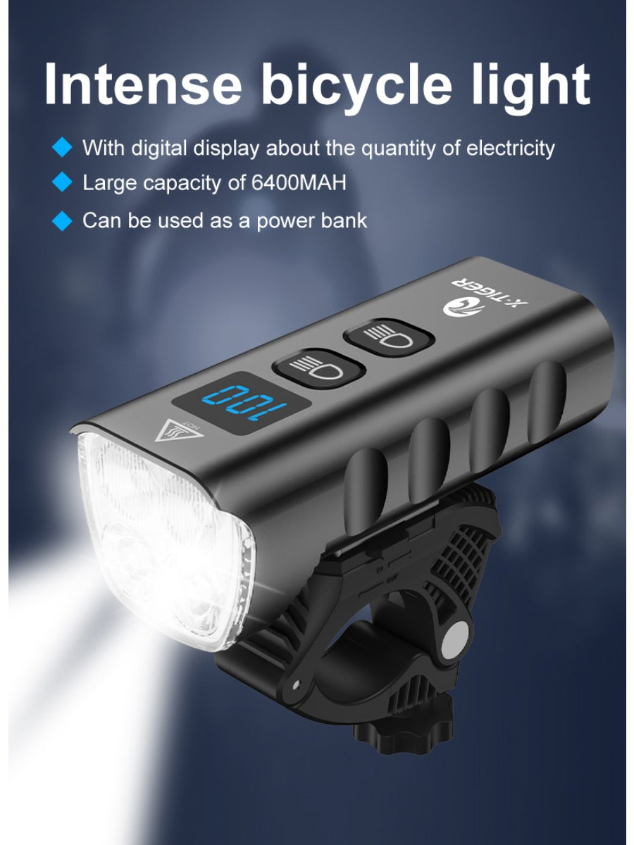 X-TIGER Waterproof MTB Bike Light Aluminum Alloy Road Cycling USB Rechargeable Headlight 2400 Lumens Bicycle Light