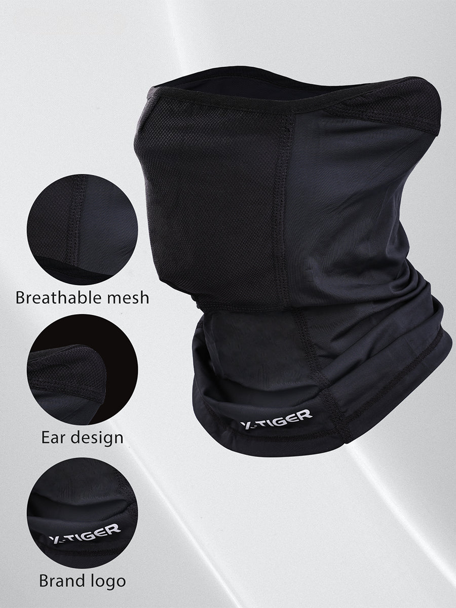 X-TIGER UPF50+ Cycling Face Mask Ice Silk Cooling Breathable Face Mask Moisture-Wicking for Men Outdoor Sports Cycling Hiking