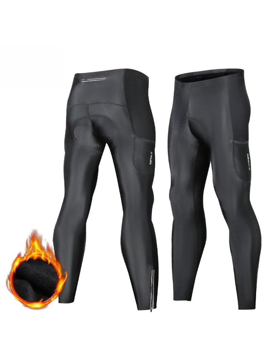 X-TIGER Men’s Windproof Fleece Lined 5D Padded Cycling Tights