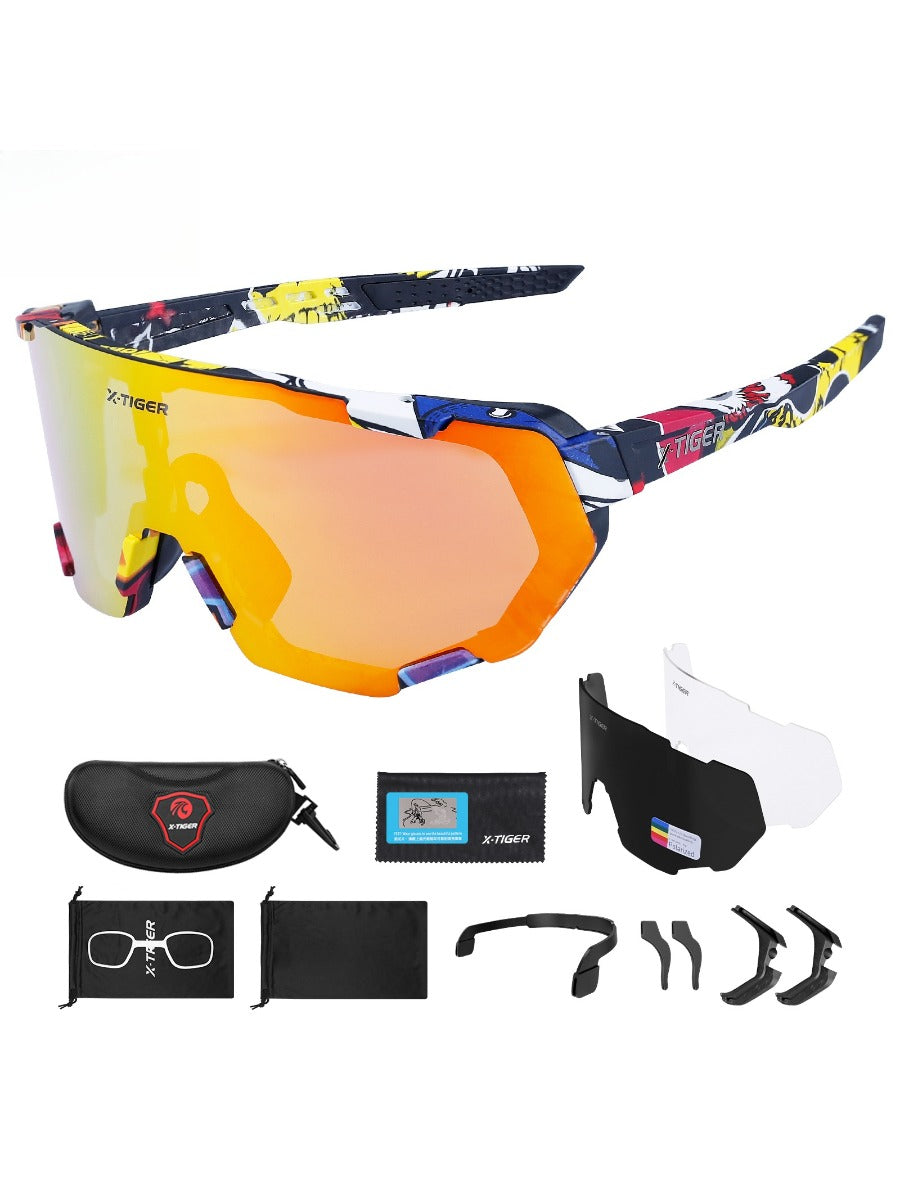 X-TIGER Polarized Cycling Glasses Photochromic Bicycle Glasses Sports Bike Men Sunglasses MTB Cycling Eyewear Protection Goggles