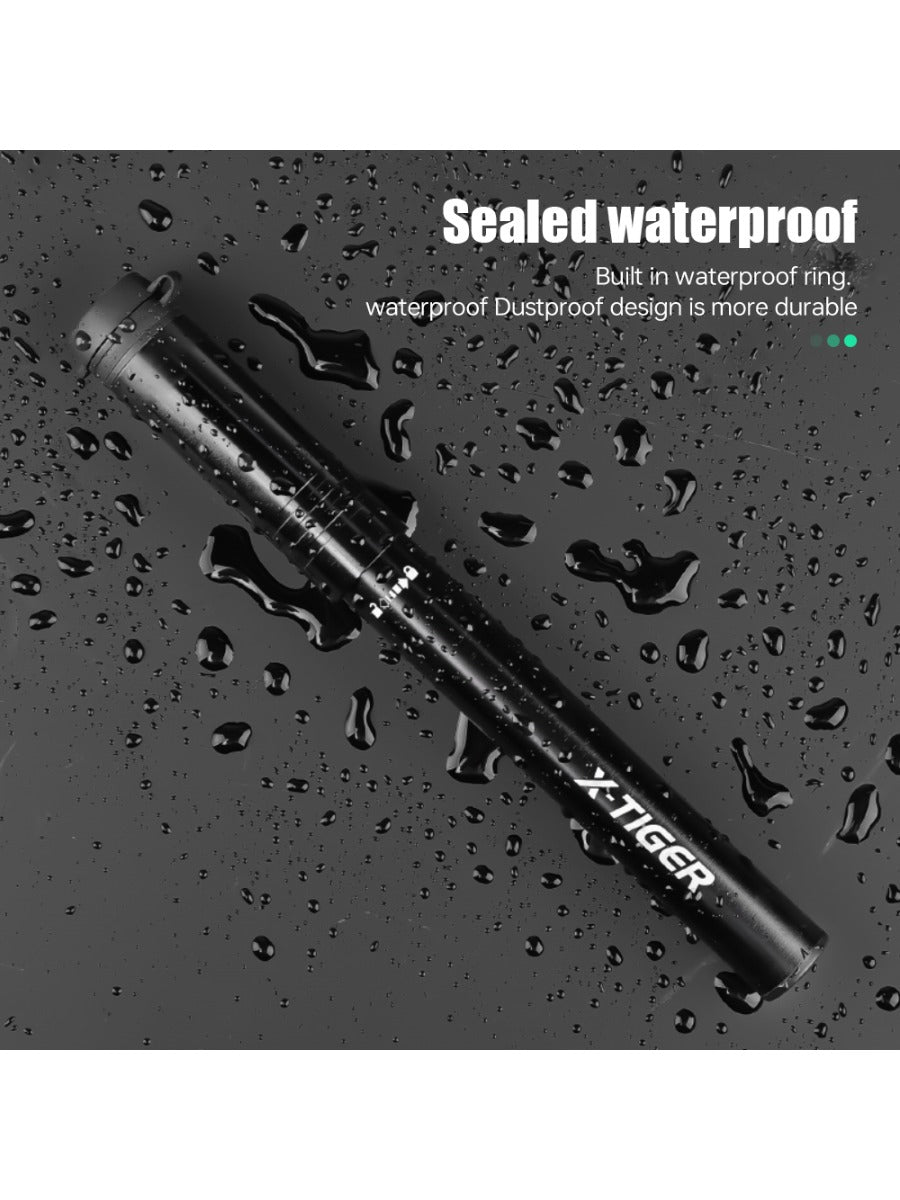 X-TIGER Multi-Functional Bike Inflator 120PSI Hand Pump with Gauge for AV/FV Valve & Sports Balls