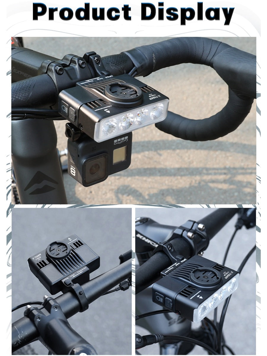X-TIGER Bike Lights 2800LM IPX6 Waterproof Bike Headlight Night Riding Compatible with Garmin/GoPro Mount Bicycle Front Light