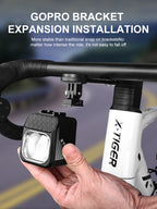 X-TIGER 1600 LM Bicycle Light High Low Beam Night Riding Headlight GoPro Hanging Wireless Remote Control MTB Road Bicycle Lights