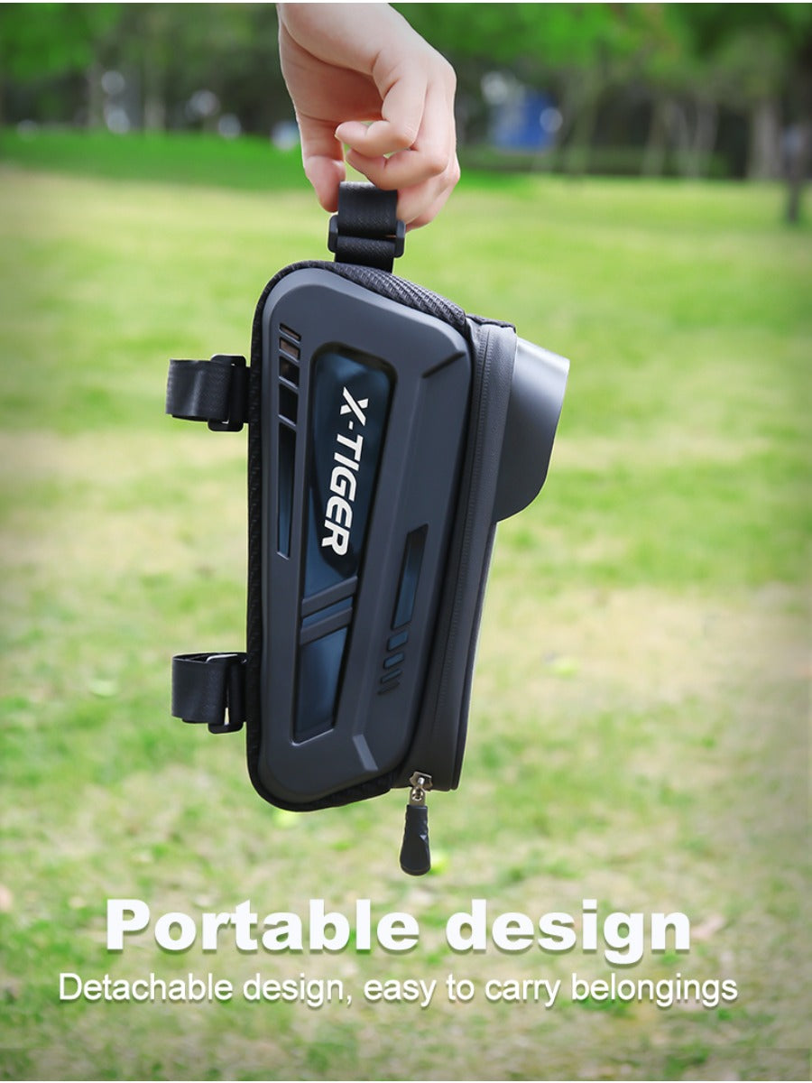 X-TIGER Bicycle Top Tube Bag Bike Phone Front Frame Bag TPU Screen Waterproof Bag for Cell Phone Under 6.7" iPhone 13,14,15 Pro