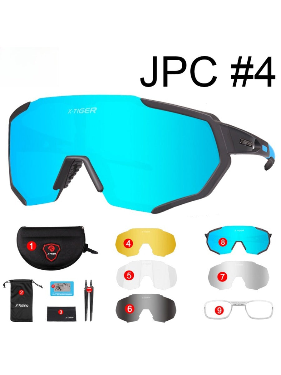 X-TIGER Polarised Eyewear Sport Photochromic Sunglasses Cycling Eyewear Mountain Bike Road Cycling Goggles 3/5 Lens