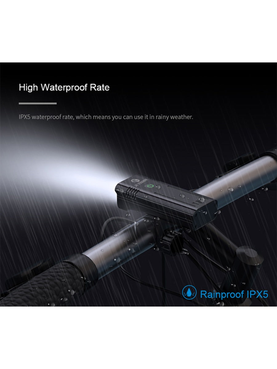 X-TIGER Bike Light Set Powerful USB Rechargeable Bright 10000mAh Bicycle Front Lights IPX5 Waterproof Front Lamp