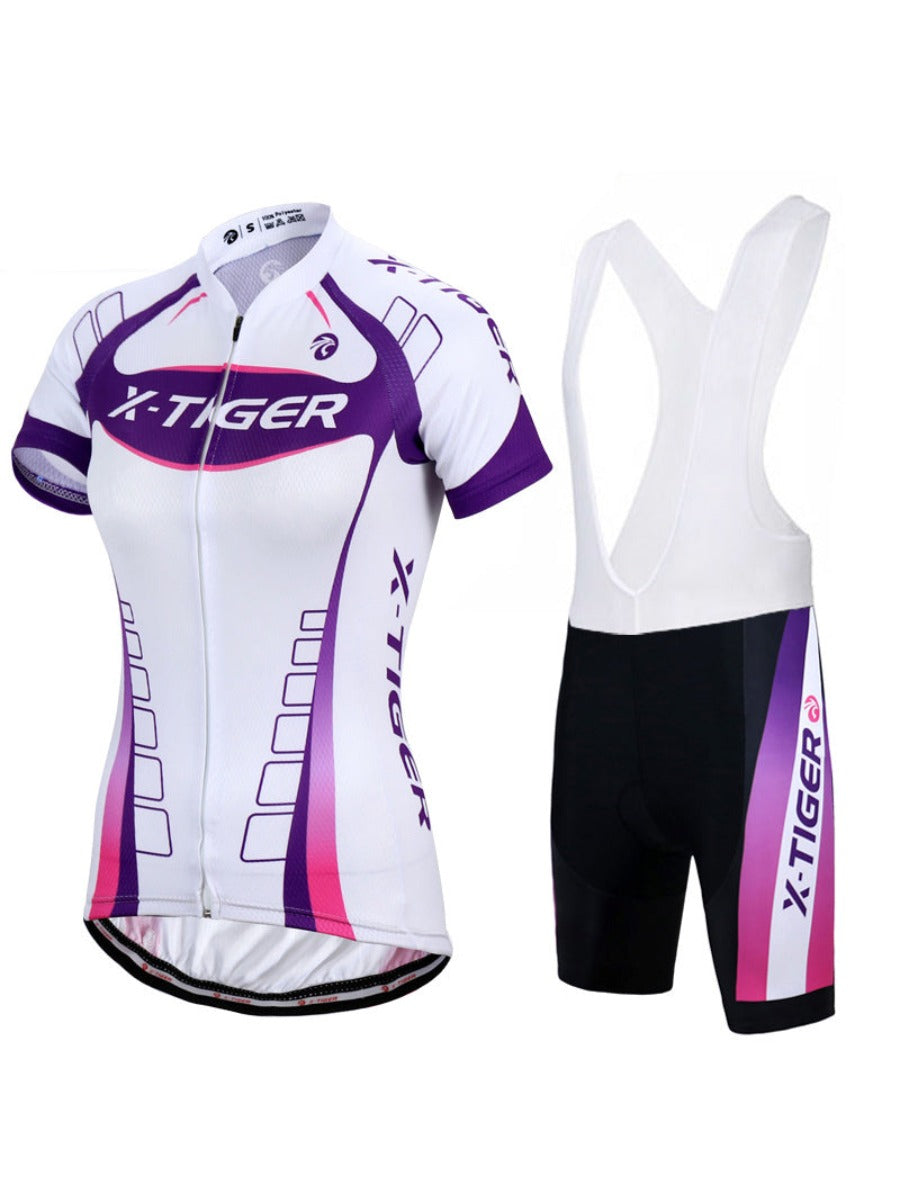 X-TIGER Classic Women’s Short Sleeve Cycling Jersey & Bib Shorts Set