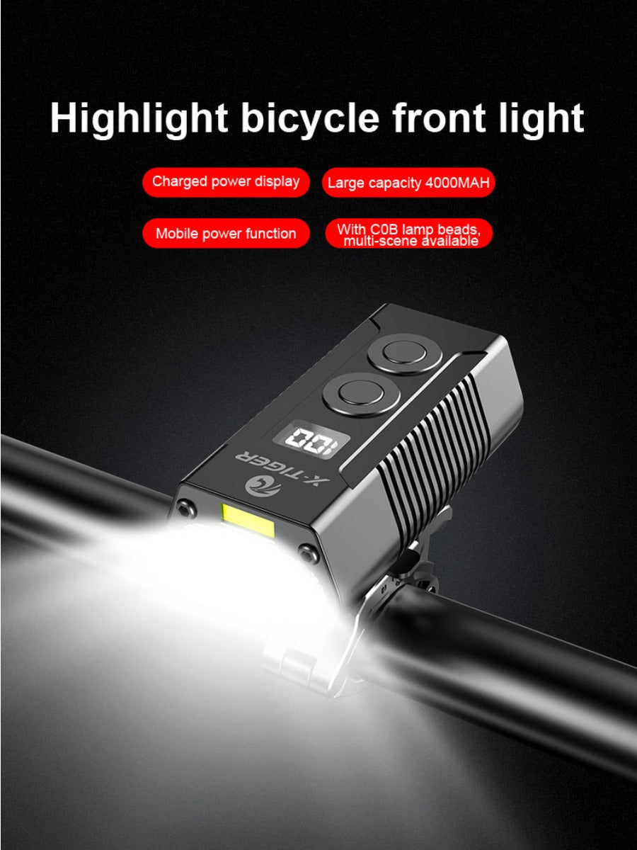 X-Tiger Bike Light Headlight Bicycle Lamp With Power Bank Rechargeable LED 5200mAh MTB Bicycle Light Flashlight