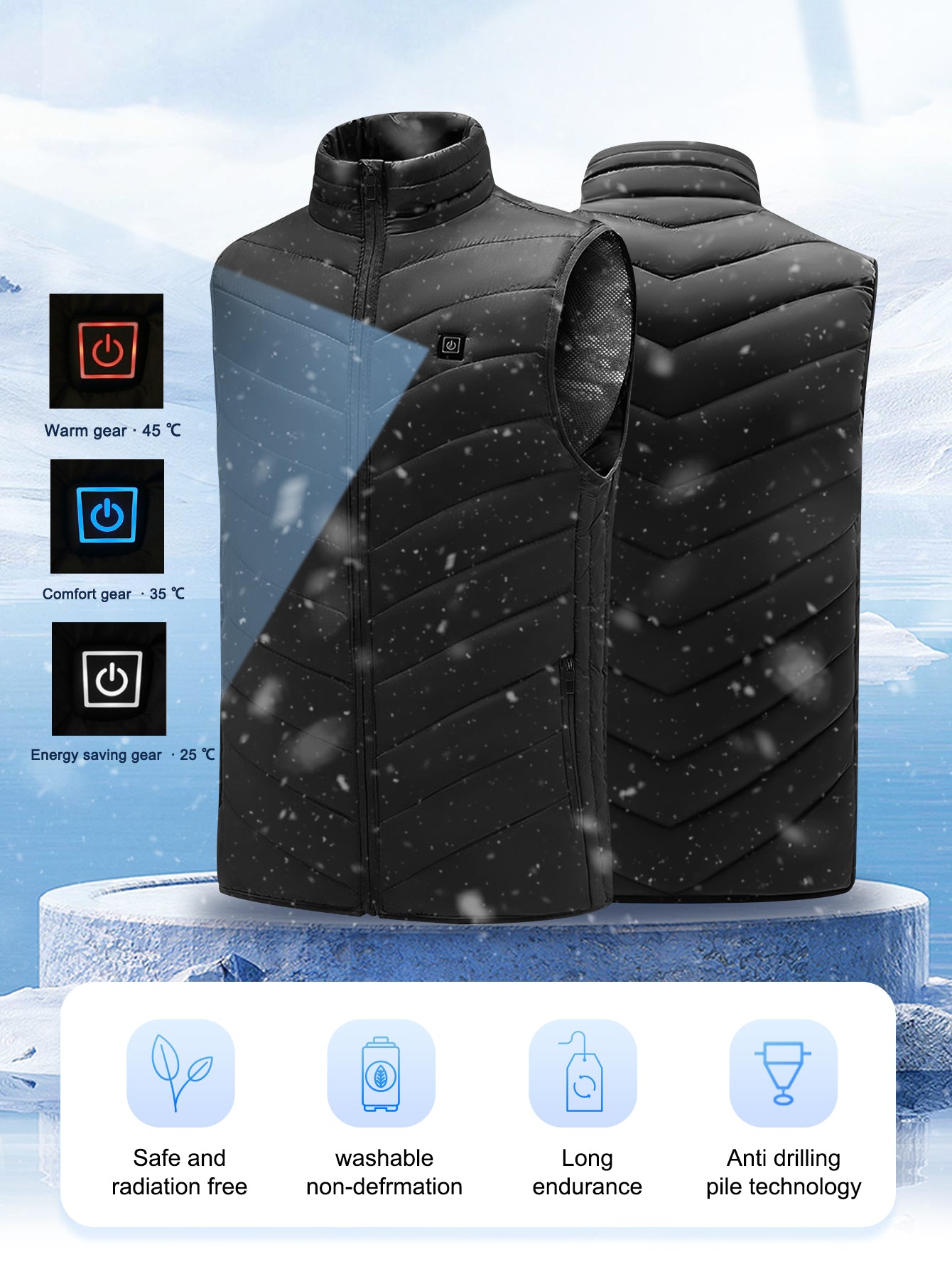 X-TIGER Men’s Smart Temperature-Control Heated Vest