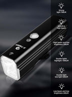 X-TIGER Bicycle Lights IPX5 Waterproof Aluminum Alloy 1000LM Bicycle Front Light Compact Portable Flashlight