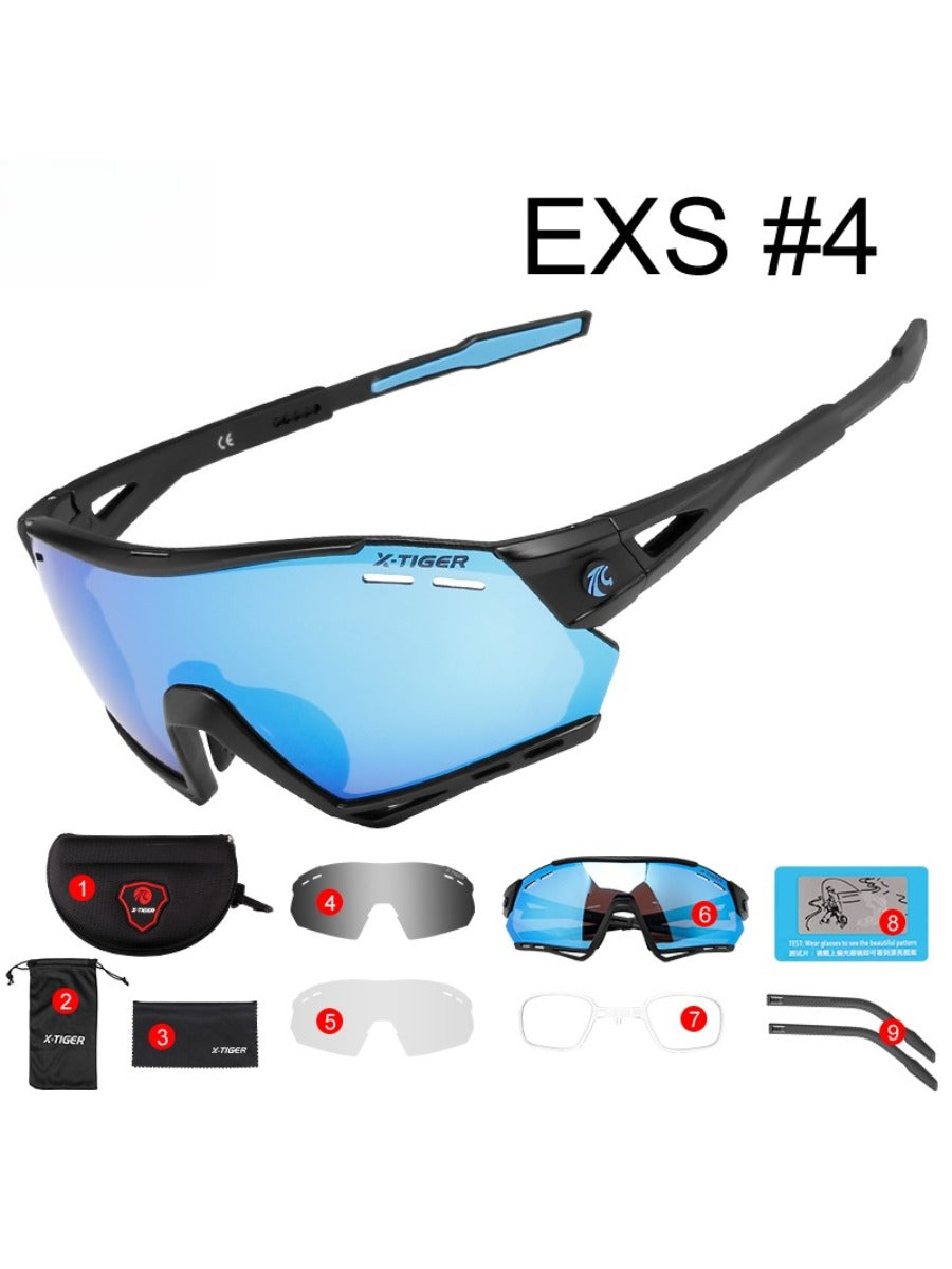 X-TIGER Cycling Glasses Men Women 3 Lens Polarized Bicycle Sunglasses Running Fishing Sports Eyewear Mountain Hiking Goggles