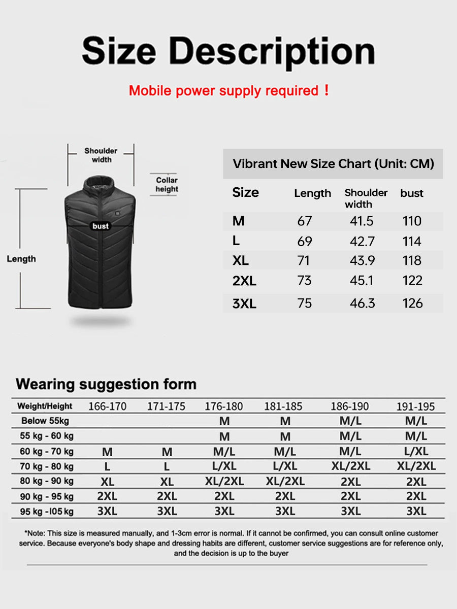 X-TIGER Men’s Smart Temperature-Control Heated Vest