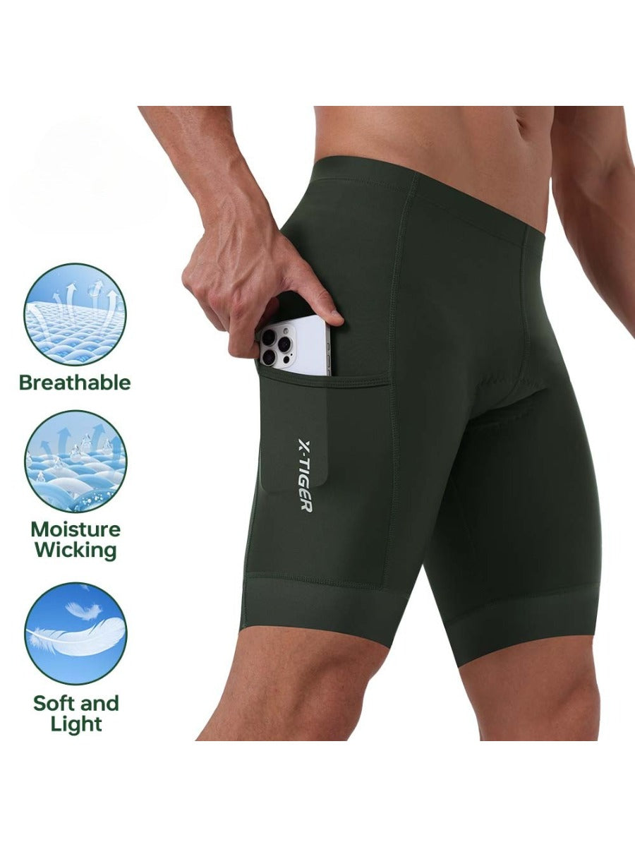 X-TIGER Men’s 3-Pocket Cycling Shorts
